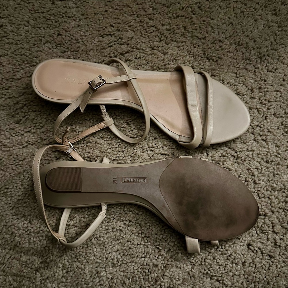 Talbots Cream Strappy Sandals